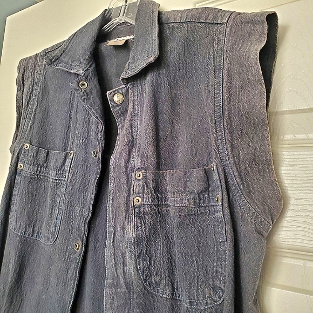 Vintage EXTRA Authentic Sportwear Denim Vest 80's - Picture 2 of 10